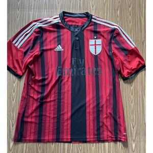 Adidas Adult XL Red Fly Emirates Jersey Shirt Climalite Milan Soccer Fooball SC